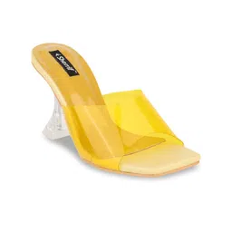 Sherrif Shoes Yellow Block Sandals-image-7