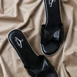 Brauch Black Textured Block Sandals-picture-56