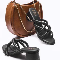 JM Looks Open Toe Block Sandals-3