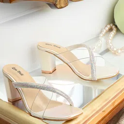 Retro Walk Embellished Block Heels-47