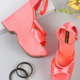 Flat n Heels Open Toe Wedges-7
