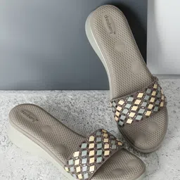 DressBerry Grey Pink Embellished Comfort Heels-51