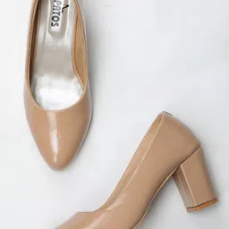 SAPATOS Woman Tan Block Pumps-image-72