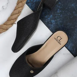 Carlton London Embellished Round Toe Block Heeled Pumps-53