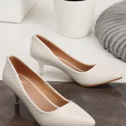 Carlton London Textured Block Heeled Pumps-20