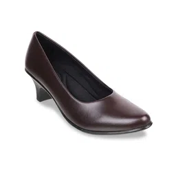 Metro Woman Brown Block Pumps-37