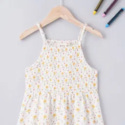 Ed-a-Mamma Floral Printed Smocked A-Line Cotton Top-picture-9