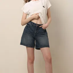 Vero Moda Women Polo Collar Extended Sleeves Organic Cotton Pockets T-shirt-image-87