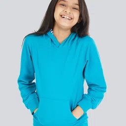 Olele Girls Teal Hooded Sweatshirt-picture-17