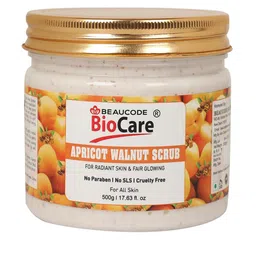 BEAUCODE BIOCARE Apricot Walnut Face Scrub for Radiant & Glowing Skin - 500 g-67