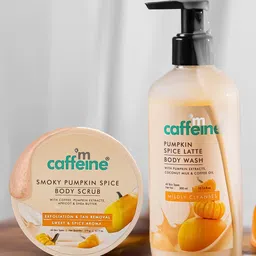 MCaffeine Pumpkin Spice Latte Body Wash 300 ml & Smoky Pumpkin Spice Body Scrub 175 g-54