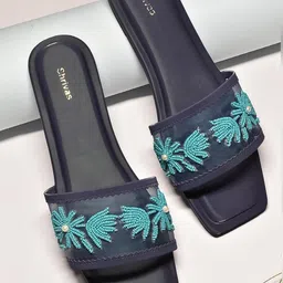 SHRIVAS BY ARCHITA MEHTA Embellished Ethnic Open Toe Flats-14