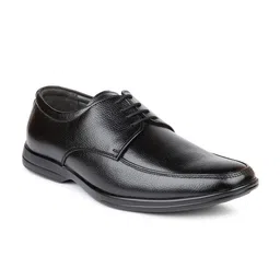 PRIVO by Inc.5 Men Black Solid Leather Formal Derbys-picture-35