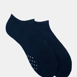 Soxytoes Unisex Navy Blue Solid Cotton Soft Padded Shoe Liners-picture-6