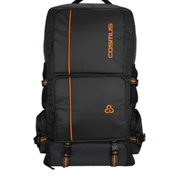 COSMUS Unisex Grey & Orange Backpack with Shoe Pocket-46