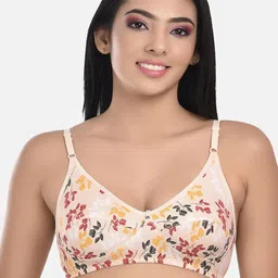StyFun Women Yellow & Red Non-wired Floral Bra-44