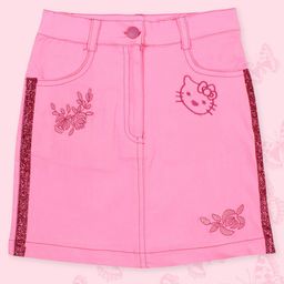 CUTECUMBER Girls Embellished Cotton A-Line Mini Skirt-image-9
