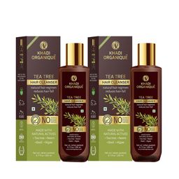 Khadi Organique Set Of 2 Tea Tree Shampoo For Reduces Hair Fall 200ml-39