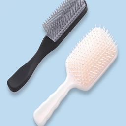 Kuber Industries Set of 2 Flexible Bristles Hair Brush With Paddle-7
