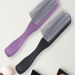 Kuber Industries Set of 2 Hair Flexible Bristles Brush With Paddle-10
