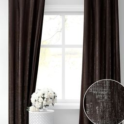 RIDHAAN Brown 2 Pieces Room Darkening Window Curtains-image-78