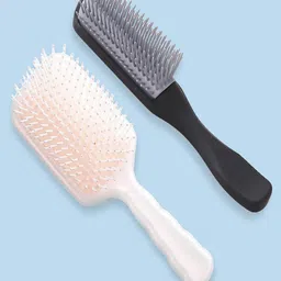 Kuber Industries Flexible Bristles Paddle Hair Brush & Straightens & Detangles Hair Brush-picture-10