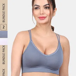 Amour Secret Pack Of 2 Full Coverage Lightly Padded Medium Impact Anti-Odour Sports Bra-picture-27