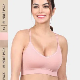 Amour Secret Pack Of 2 Full Coverage Lightly Padded Medium Impact Anti-Odour Sports Bra-picture-58