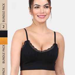 Amour Secret Pack Of 2 Lightly Padded Non-Wired Workout Bra-21