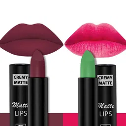 PERPAA Set of 2 Cremy Matte Long Lasting Bullet Lipstick - 3.5 g Each-image-45