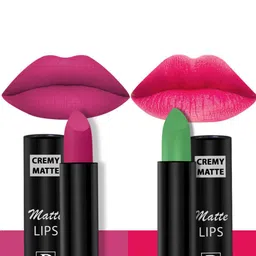 PERPAA Set Of 2 Cremy Matte Texture Long Lasting Lipstick 3.5g Each - Shades 305 & 71-97