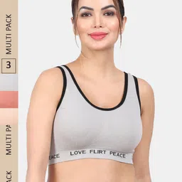 Amour Secret Pack Of 3 Lightly Padded Non-Wired Anti Odour All Day Comfort Bra-11