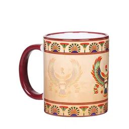 KOLOROBIA Cream & Green Printed Ceramic Glossy Fashion Mug-38