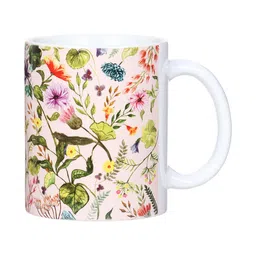 KOLOROBIA Pink & White Printed Ceramic Glossy Mugs 325 ml-image-81
