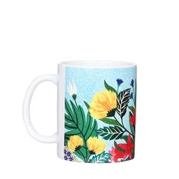 KOLOROBIA Blue & White Printed Ceramic Glossy Mugs 325 ml-16