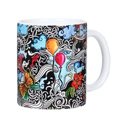 KOLOROBIA Black & White Printed Ceramic Dishwasher Safe Glossy Mug 325 ml-image-78