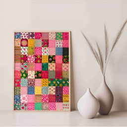 Aura Pink & Green Wooden Wall Frame-image-38