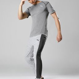 Puma Men Grey Melange Solid CLOUDSPUN Stretchable Training Joggers with Side Taping Detail-picture-17