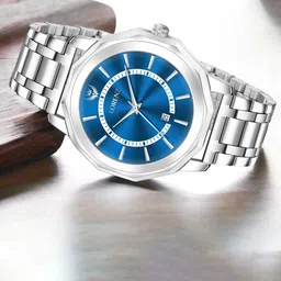 LORENZ Men Brass Embellished Dial & Bracelet Style Straps Analogue Multi Function Watch MK-4046R-7