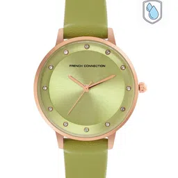 French Connection Women Green Dial & Green Leather Straps Analogue Watch-image-44