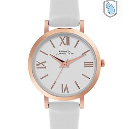 French Connection Women White Dial & White Leather Straps Analogue Watch FCN00037F-image-95