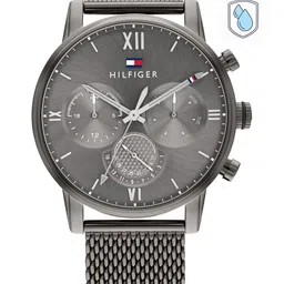 Tommy Hilfiger Men Grey Dial & Grey Stainless Steel Straps Analogue Watch TH1791882W-15
