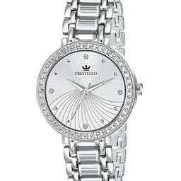 CRESTELLO Women Embellished Dial & Bracelet Style Straps Analogue Watch CR-DZL149-SLV-picture-27