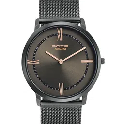 Sonata Poze Men Brass Embellished Dial & Bracelet Style Straps Analogue Watch SP70006QM01-image-36