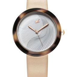 Fastrack Women Brass Dial & Leather Bracelet Style Straps Analogue Watch 68035KL02-image-96