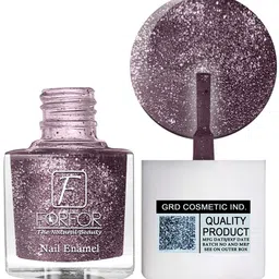 FORFOR High Shine Set Of 4 Glitter Nail Polish-5ml Each- Turquoise-,Lavender-Brown-Yellow-image-19