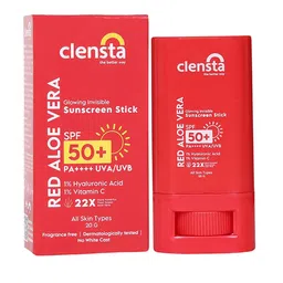 Clensta Red Aloe Vera SPF 50 Moisturizing Sunscreen Stick PA++++ With Hyaluronic Acid 20 g-35