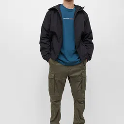H&M Men Green Solid Cargo Joggers-picture-40