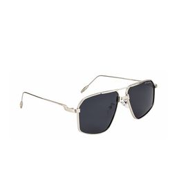 OPIUM Men Grey Lens & Silver-Toned Rectangle Sunglasses with Polarised and UV Protected Lens-image-11
