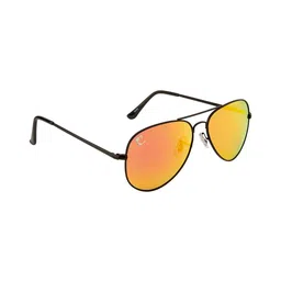 Clark N Palmer Unisex Aviator Sunglasses with Polarised and UV Protected Lens CNP-SBN-856-50